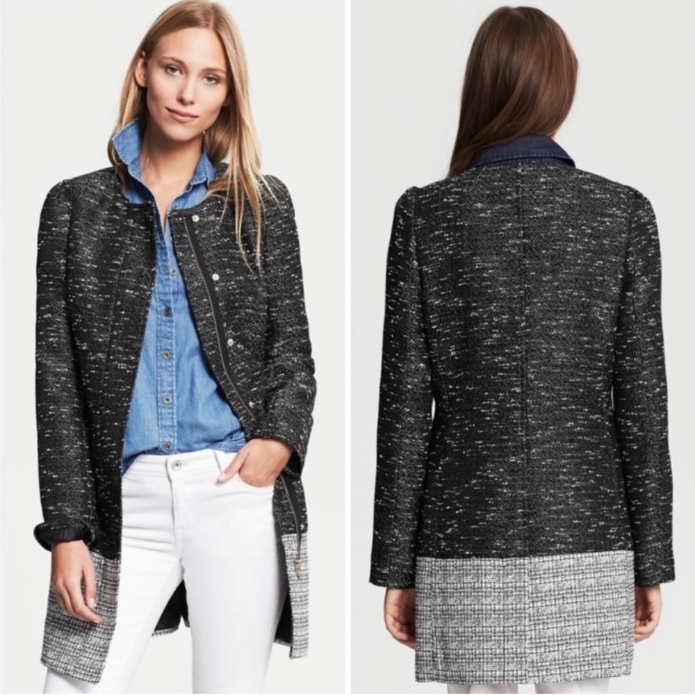 NWT Banana Republic Tweed Coat - Picture 1 of 12